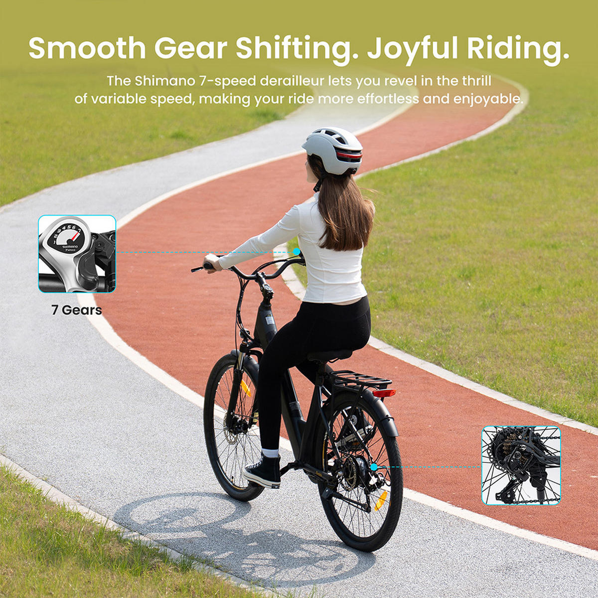 E-BIKE Eleglide T2 – Upgrade mit Sicherheitsdesign und starker Leistung - Dunkelgrau, Metall (83cm)
