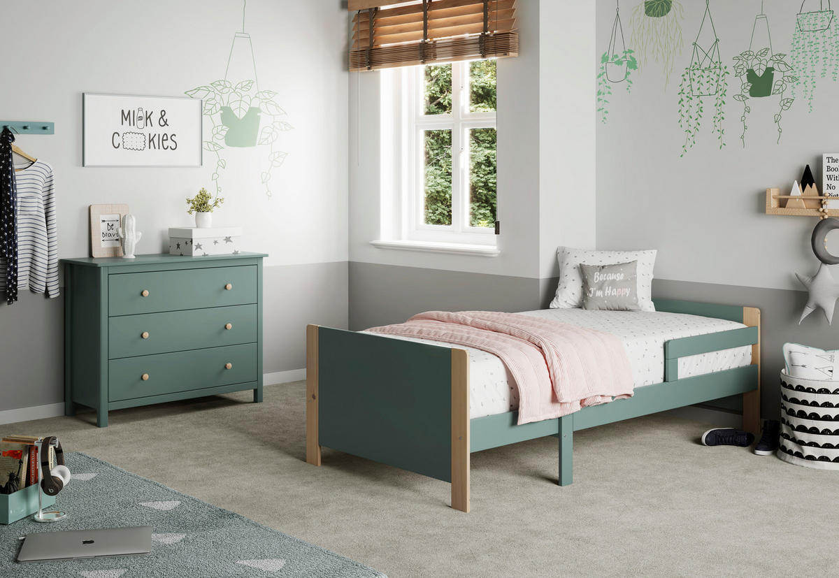 KOMMODE Max Grün 100/40/80 cm - Grün, Holz (40/80/100cm)