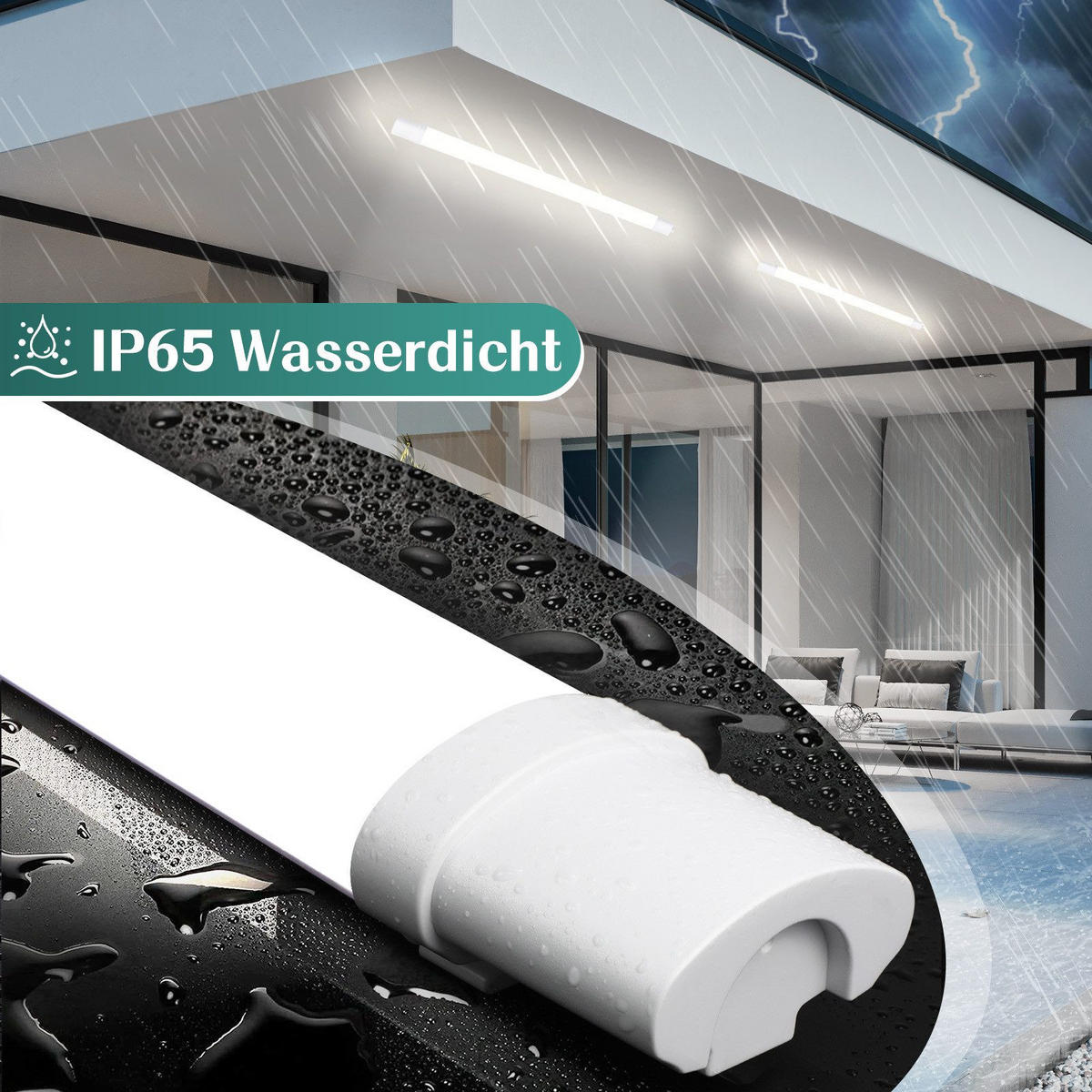LED-DECKENLEUCHTE Macbeth 5.8/90/3.5cm - Weiß, Kunststoff (90/5.8/3.5cm) - Nettlife