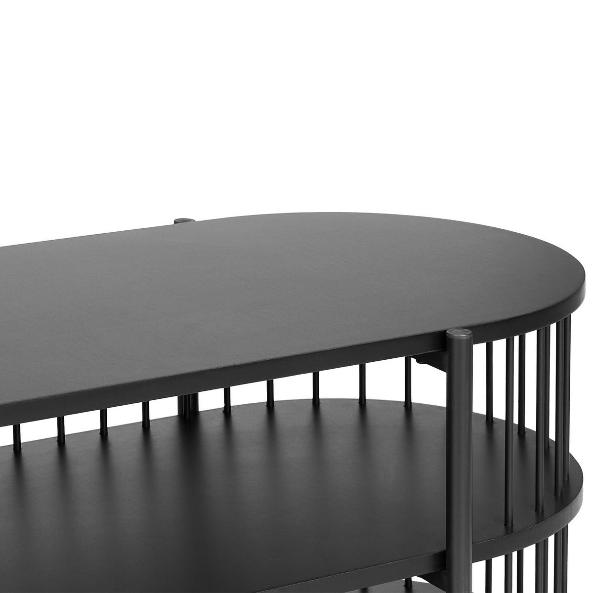 TV-MÖBEL Schwarz Birson - Schwarz, Holzwerkstoff (140/50/44cm) - Beliani