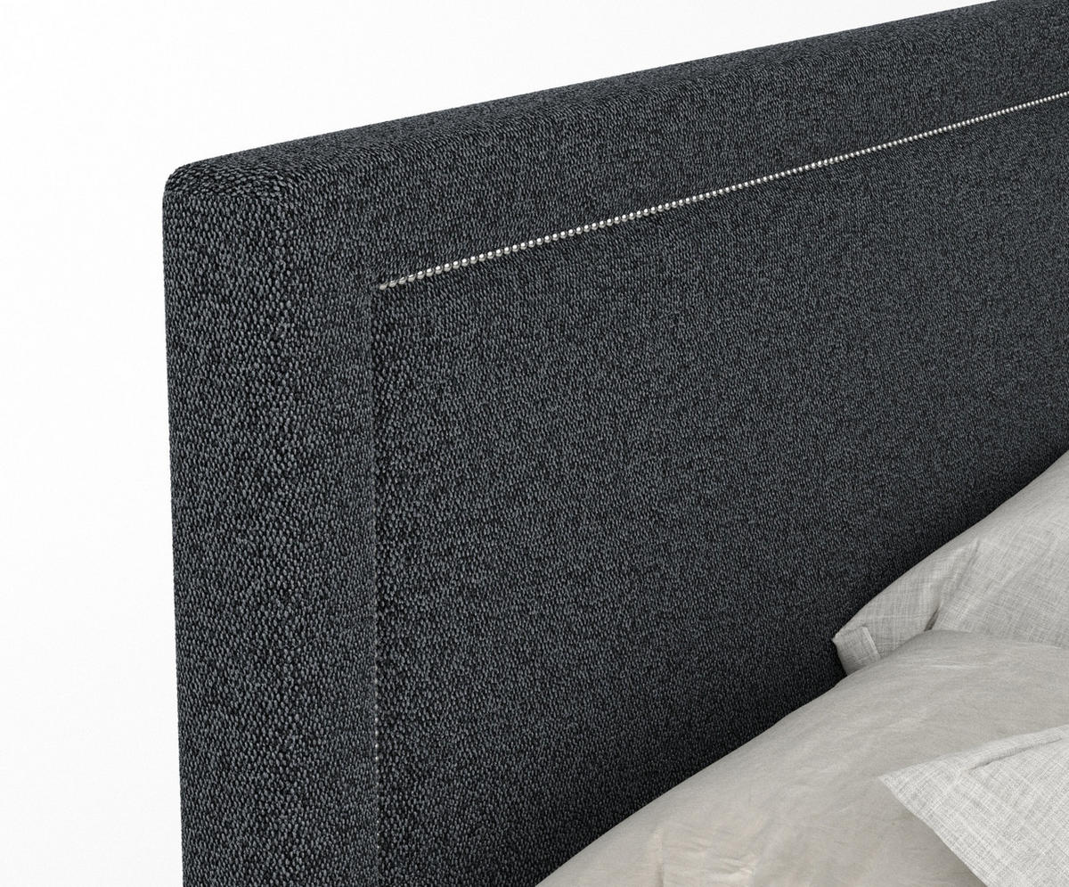 BOXSPRINGBETT Lavenda Schwarz 200/200 cm - Schwarz, Holz/Holzwerkstoff (200/200cm) - Maison de Reve