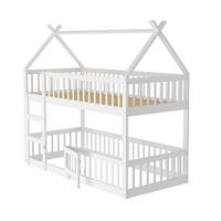 ETAGENBETT mit Treppe 90x200 cm Holz Weiß - Weiß, Holz (90/200cm) - Meubliv