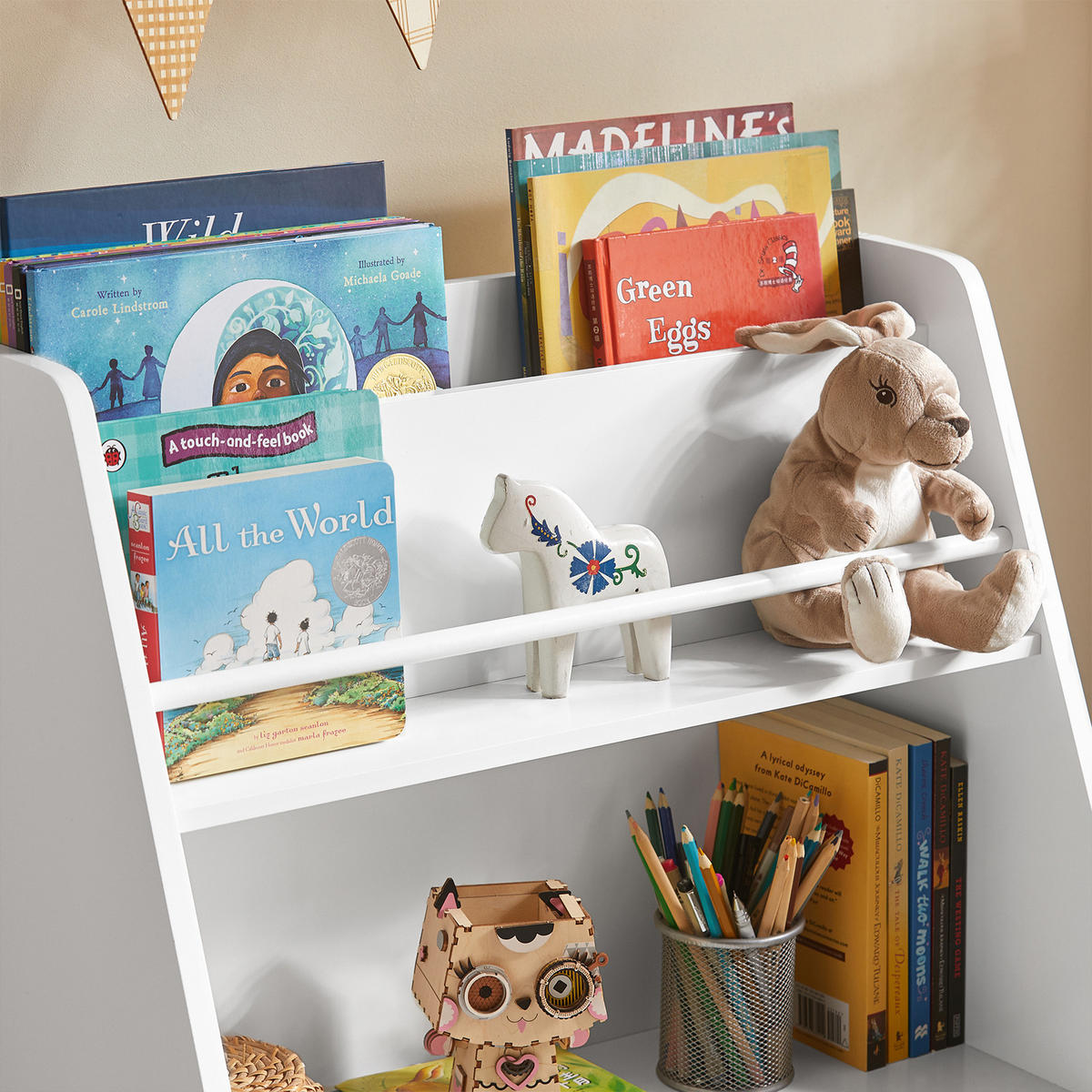 KINDERREGAL Weiß - Weiß, Holzwerkstoff (63/80/28cm) - SoBuy