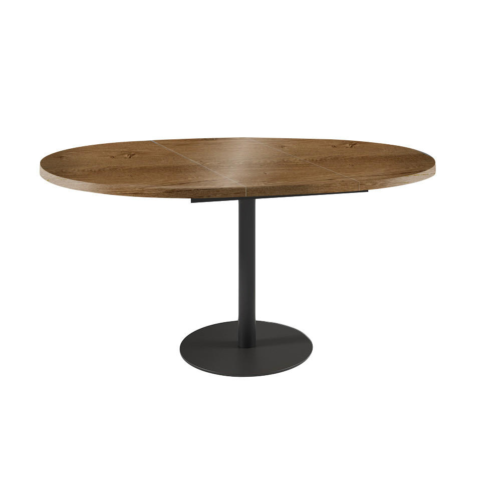 ESSTISCH Borte Eiche Lefkas Dunkel / Schwarz 100/138 / 100 / 76cm - Eichefarben/Schwarz, Holz/Holzwerkstoff (100/100/76cm) - Feldmann-Wohnen