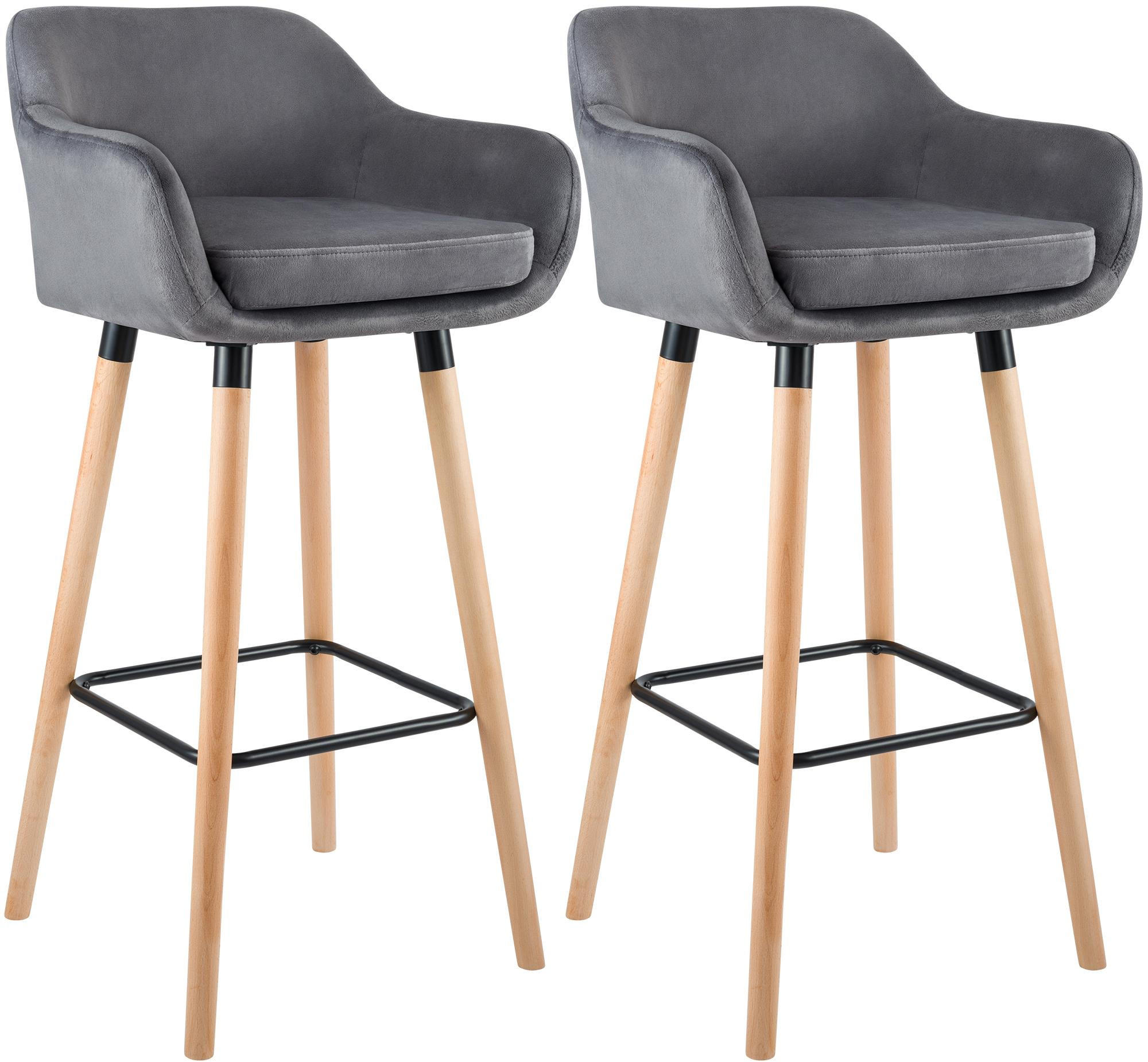 Deluke Barhocker Grau 55x99x46 cm