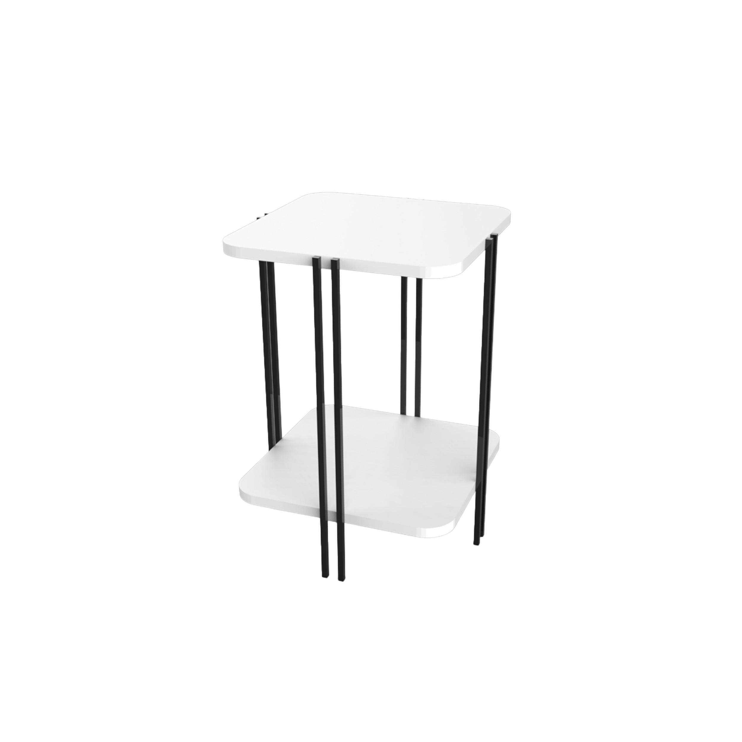 Decortie Beistelltisch Weiß 41x56.8x41 cm