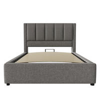 POLSTERBETT PANG-9K4T2L 90/200 cm Grau - Ahornfarben, Fell - PANGIVO