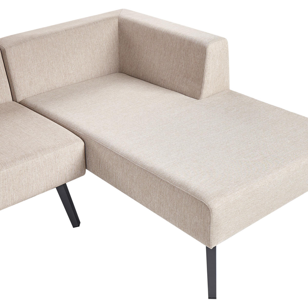 LOUNGE-SET 4-Sitzer Beige Sorrivo II - Beige/Grau, Textil - Beliani