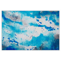 KURZFLOR-TEPPICH Bozat 200/140 cm - Blau, Kunststoff (140/200cm) - Beliani