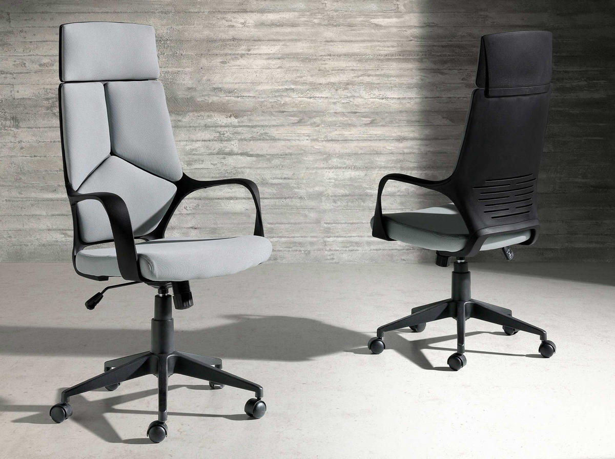 DREHSTUHL Schwarz Grau 63/63/127 cm - Schwarz/Grau, Textil (63/127/63cm) - ANGEL CERDA