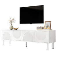 TV-LOWBOARD 180/40/52 cm weiß aus MDF und Spanplatte mit Kabelmanagement - Weiß, Holzwerkstoff (40/52/180cm) - OKWISH