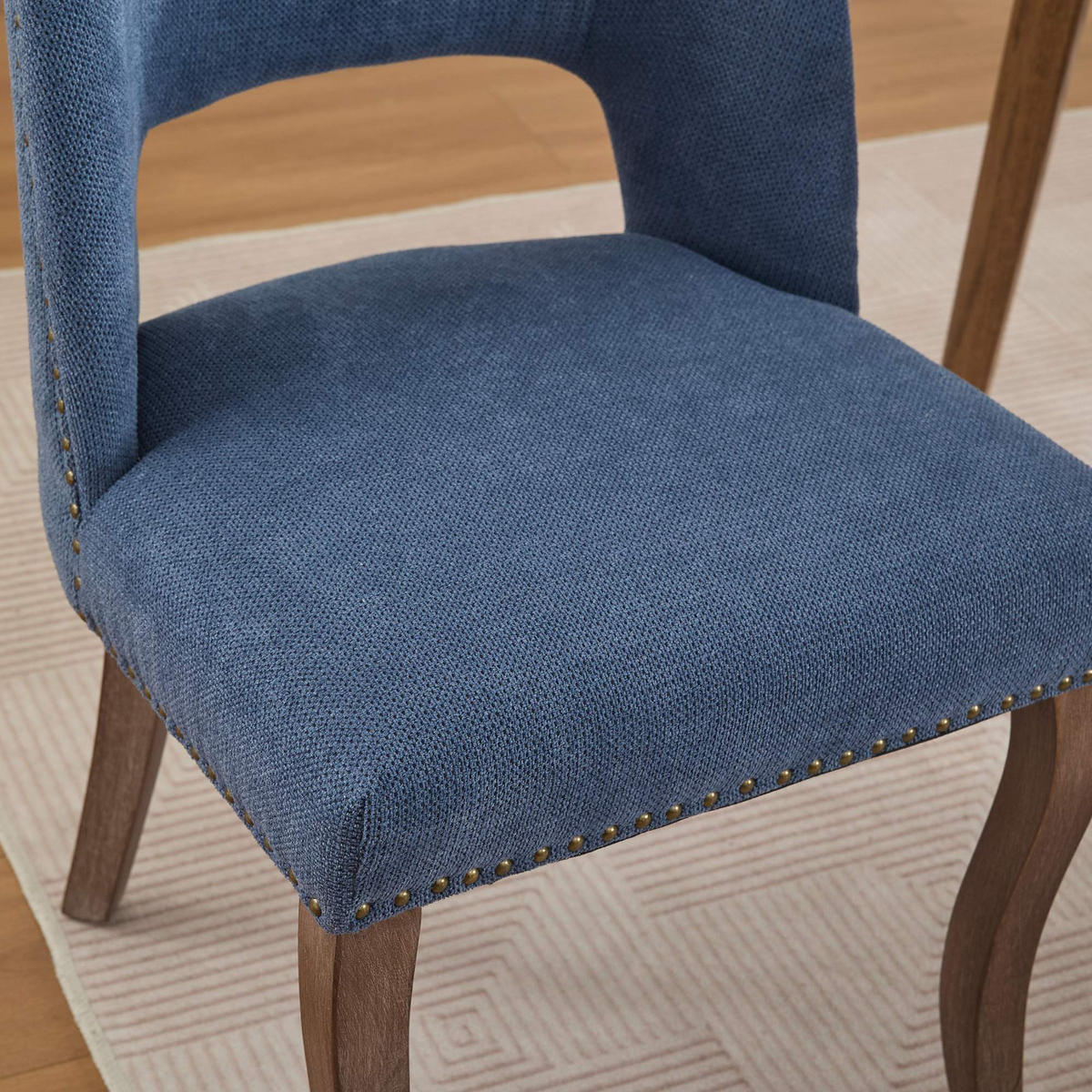 STUHL-SET DE-36340 2 Stück mit durchbrochener Rückenlehne Blau - Blau, Holz (51/82.5/58cm) - ComfortXL