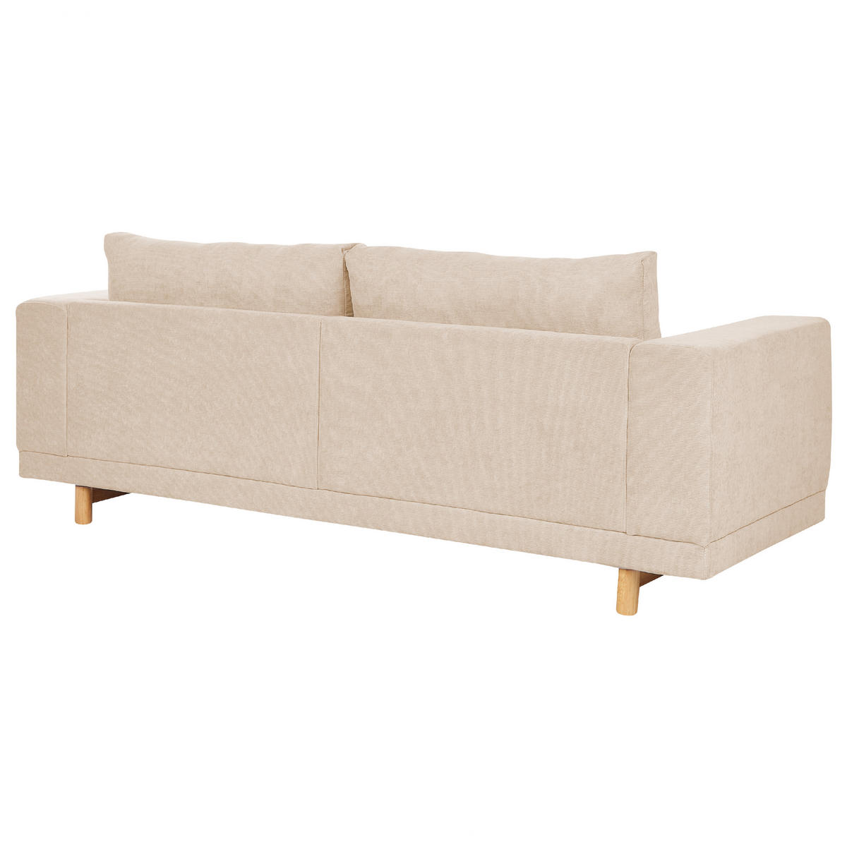 3-SITZER-SOFA Cord Beige Nivala - Beige, Textil (220/76/84cm) - Beliani