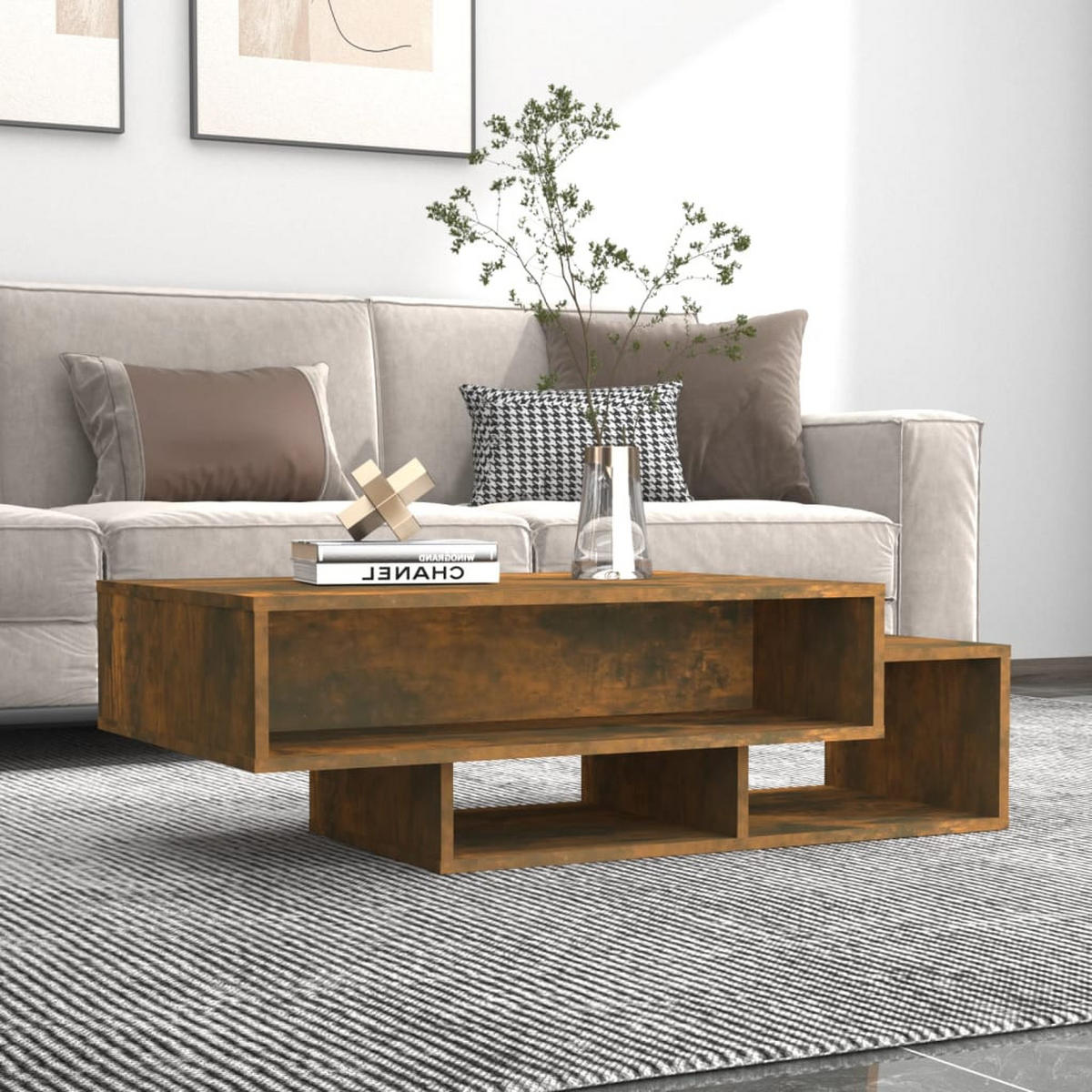COUCHTISCH Räuchereiche 105x55x32 cm Holzwerkstoff - Braun, Holzwerkstoff (105/55/32cm) - furnicato