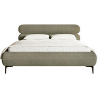 POLSTERBETT Roule Cord Olivgrün 140x200 cm - Schwarz/Olivgrün, Textil/Metall (140/200cm) - Selsey