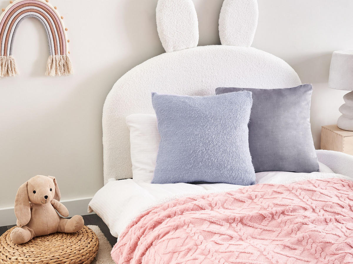 DEKOKISSEN 2er-Set Violett 45/45 cm Crossandra - Violett, Textil (45/45cm) - Beliani