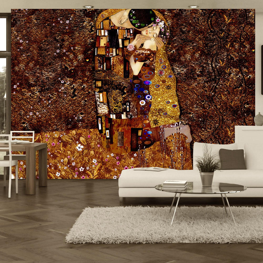 VLIESTAPETE Braun 400/280 cm - Goldfarben/Braun, Textil (400/1cm) - KUNSTLOFT