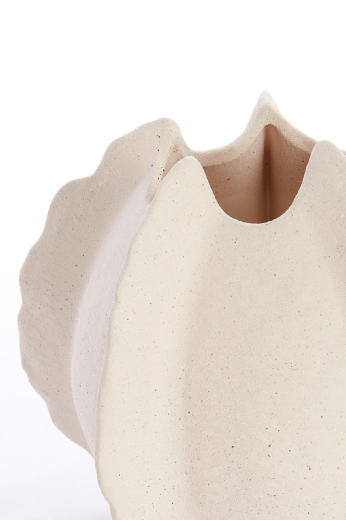 VASE Kelapa Weiß Ø26,5/23 cm - Weiß, Keramik (23cm) - Light & Living
