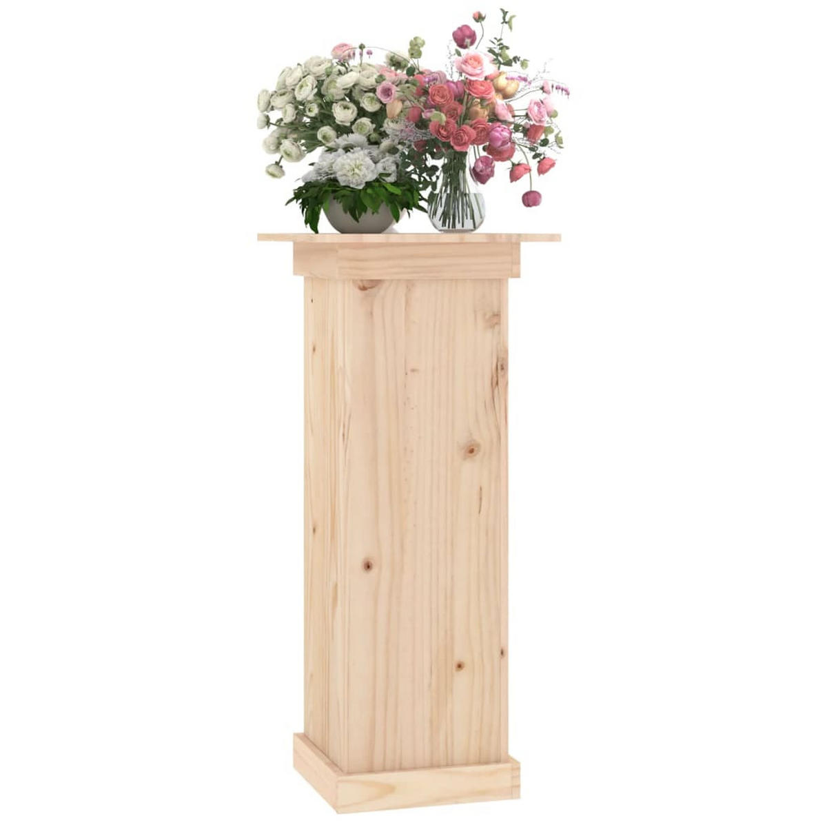 BLUMENSTÄNDER 40/40/90 Cm Massivholz Kiefer - Braun, Holz (40/40cm) - vidaXL