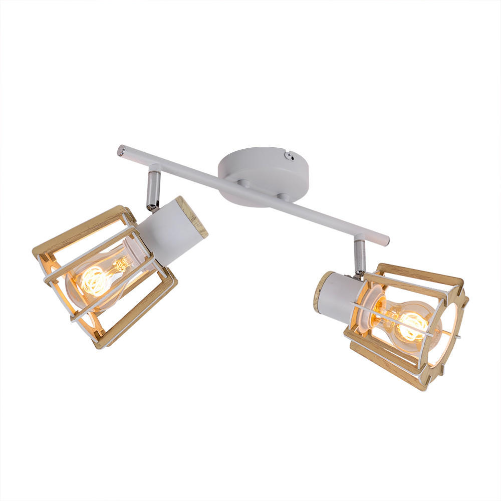 LED SPOTLEUCHTE Metall Holzoptik Braun - Braun, Holz (36/17/18cm) - Globo Lighting