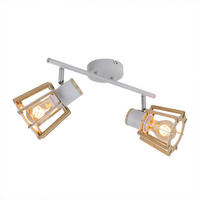 LED SPOTLEUCHTE Metall Holzoptik Braun - Braun, Holz (36/17/18cm) - Globo Lighting