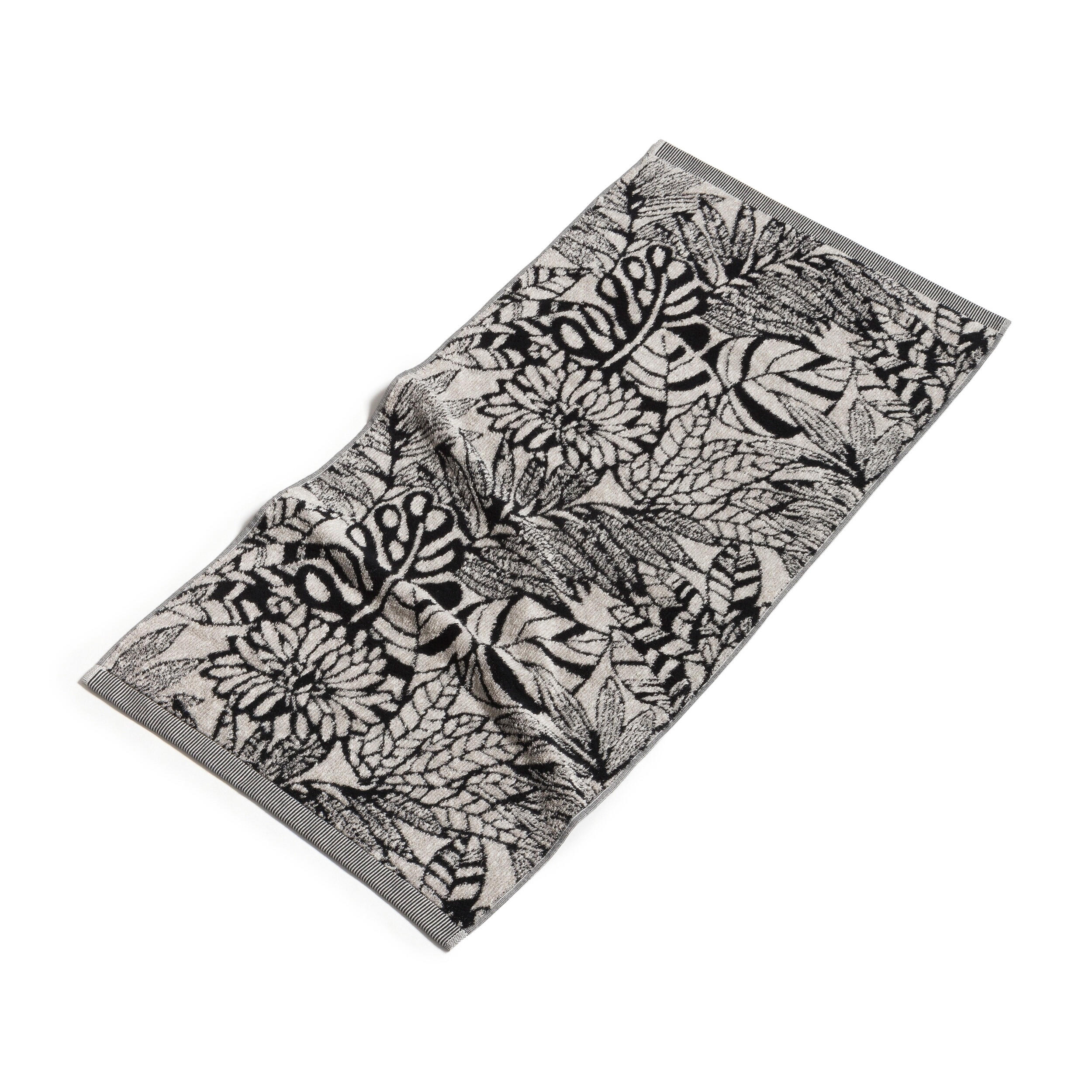 HANDTUCH BROOKLYN - Schwarz/Naturfarben, Textil (50/100cm) - MÖVE