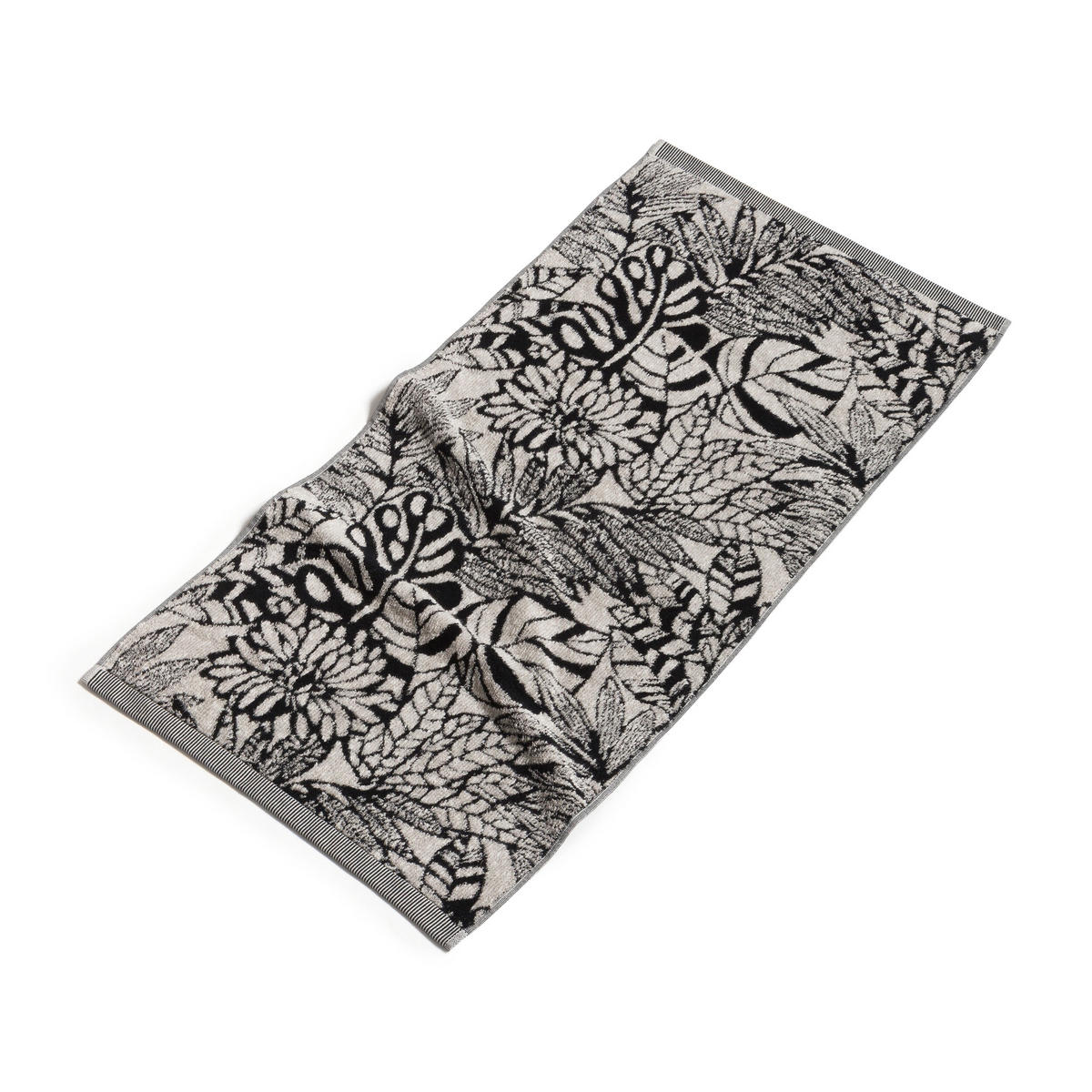 HANDTUCH BROOKLYN - Schwarz/Naturfarben, Textil (50/100cm) - MÖVE