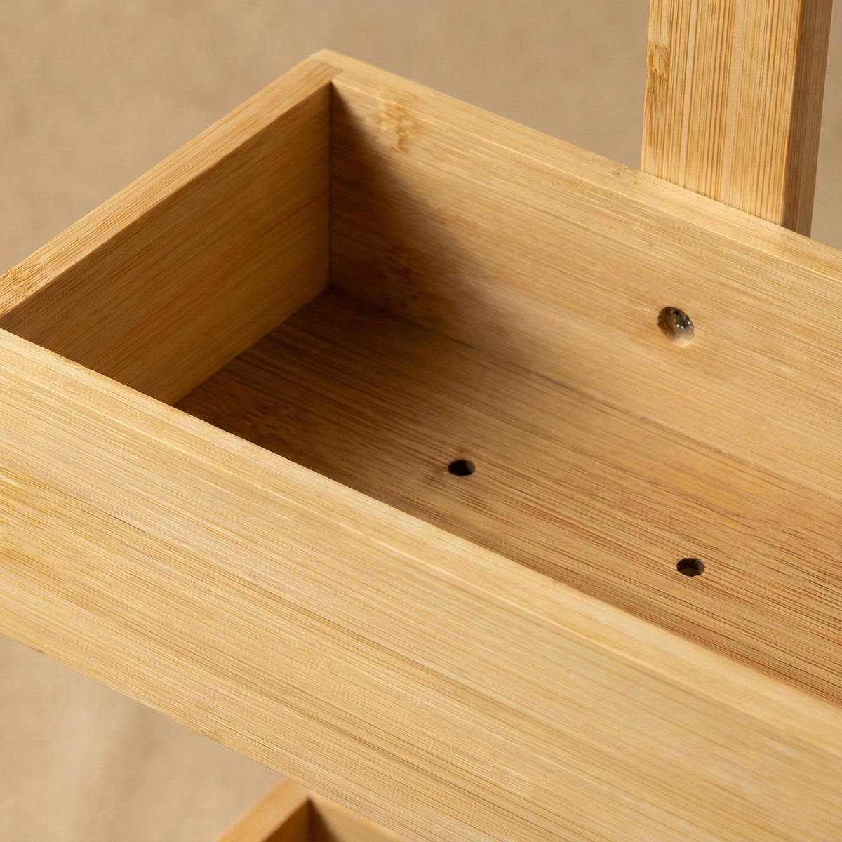 BADREGAL Rant Bambus H. 74 cm - Beige, Naturmaterialien (13/74/28cm)