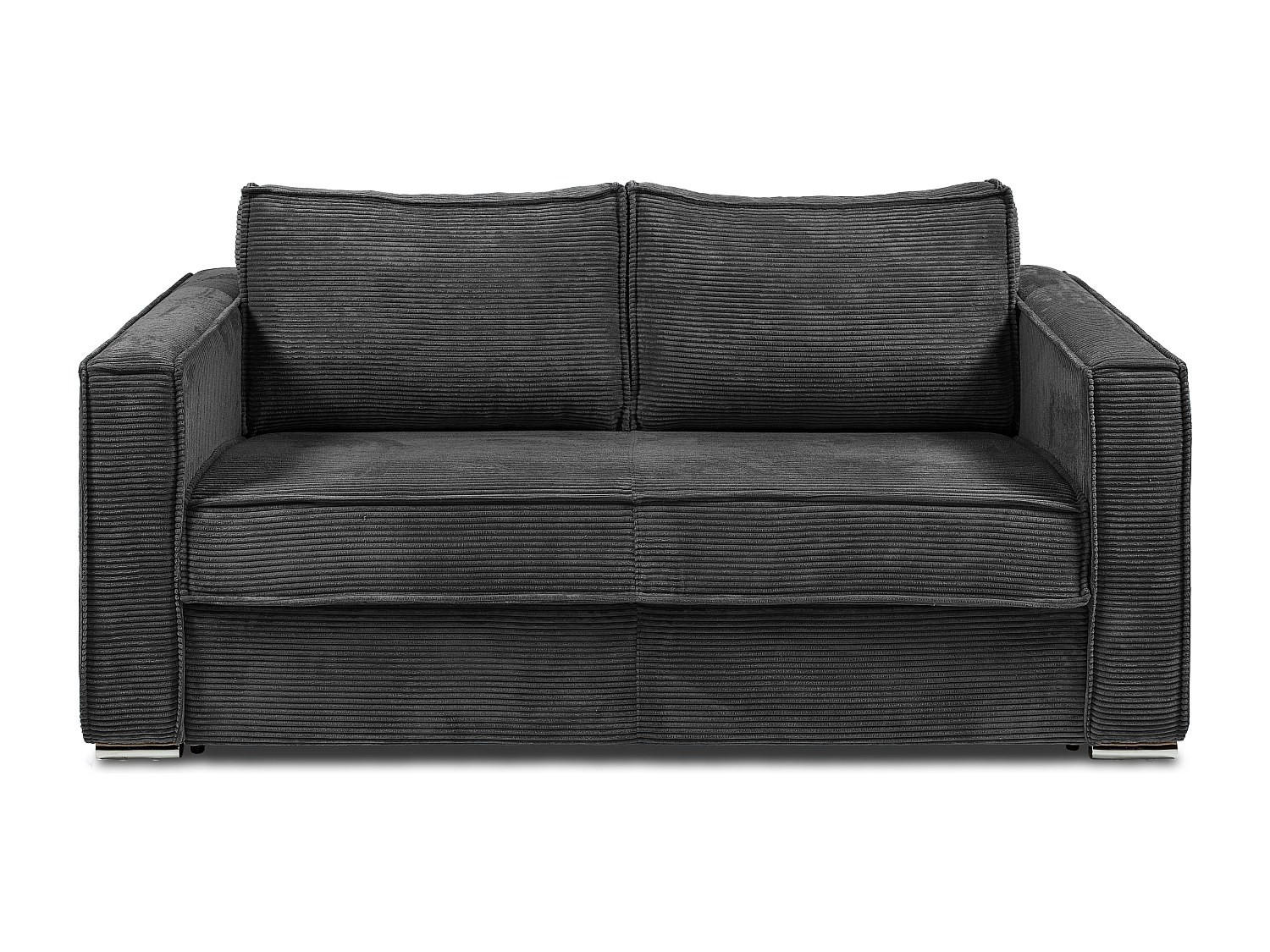 SCHLAFSOFA - 3 Personen - Samt, Stoff - Anthrazitgrau - - Anthrazit, Textil (195/90/223cm) - Vente-Unique