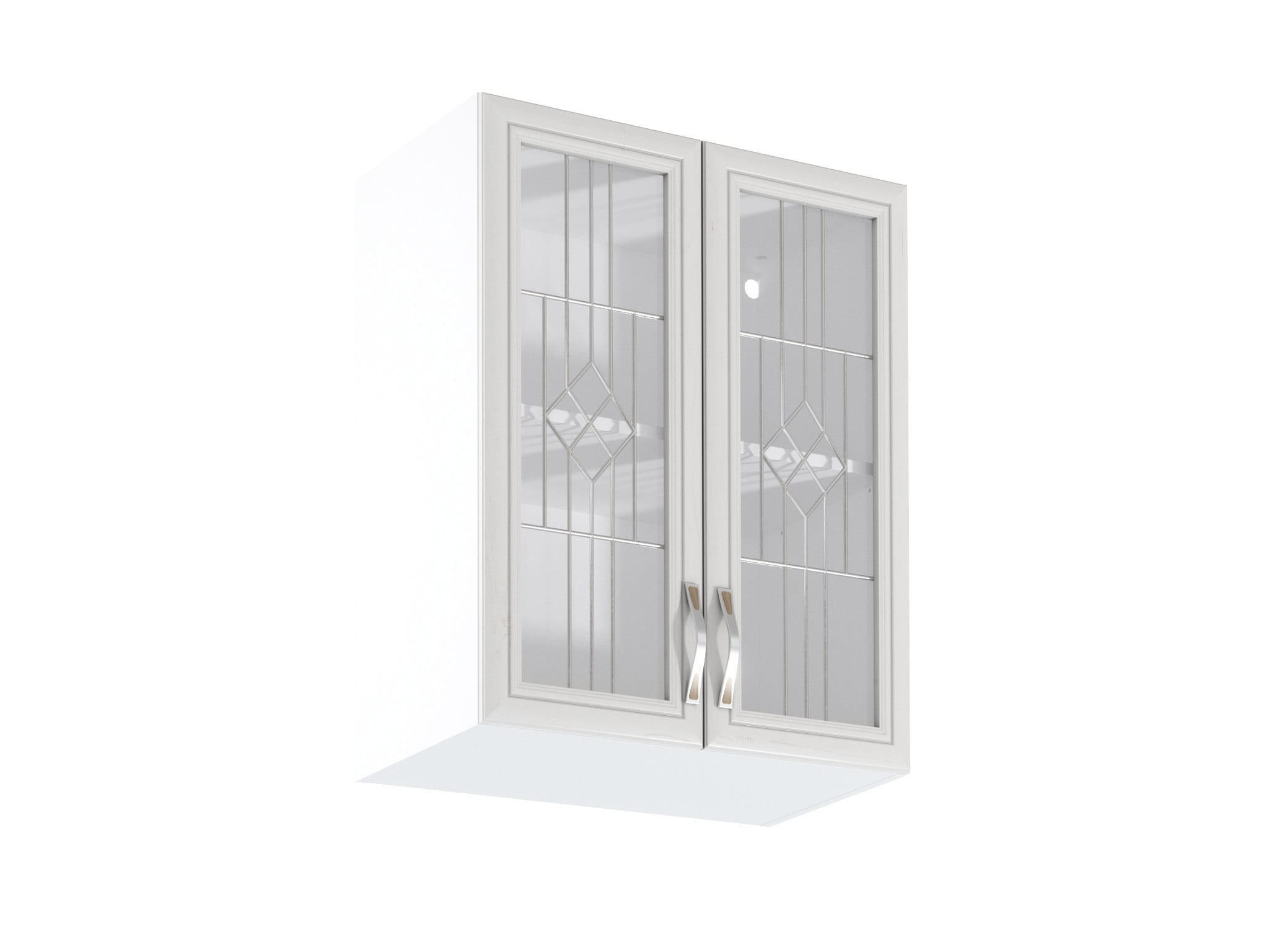 GLASHÄNGESCHRANK G60S – Sycylia Weiß – Weiß / Creme - Creme/Weiß, Glas/Holzwerkstoff (60/72/32cm) - ROYAL24_MARKT