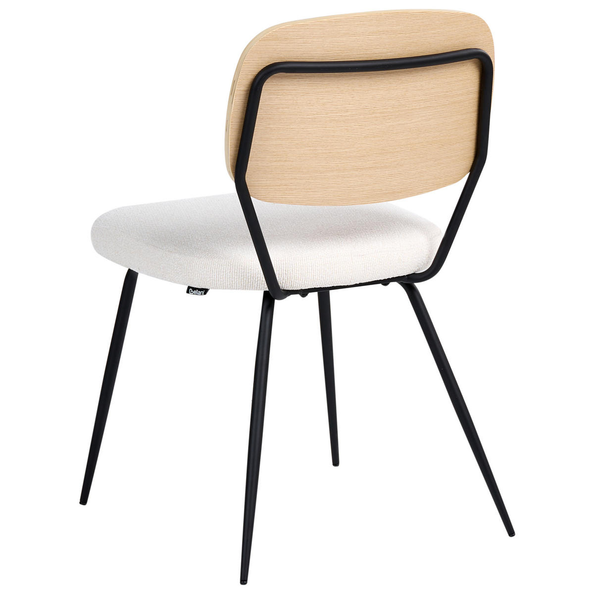 JÍDELNÍ ŽIDLE 2 ks sada Bouclé Krémově bílá Eileen - krémová, textil (45/80/57cm) - Beliani