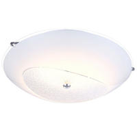 LED DECKENLEUCHTE KESSY Kristalloptik Weiß - Weiß, Glas (40/40/10cm) - Globo Lighting