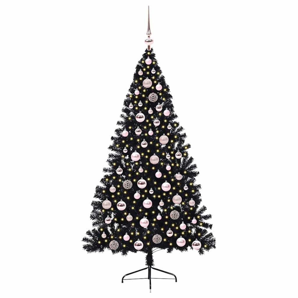 vidaXL Weihnachtsbaum Schwarz 180 cm