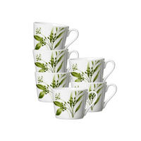 ESPRESSOTASSEN Evora weiß-grün 100 ml 6er Set - Weiß/Grün, Keramik (0.1L) - Ritzenhoff Breker