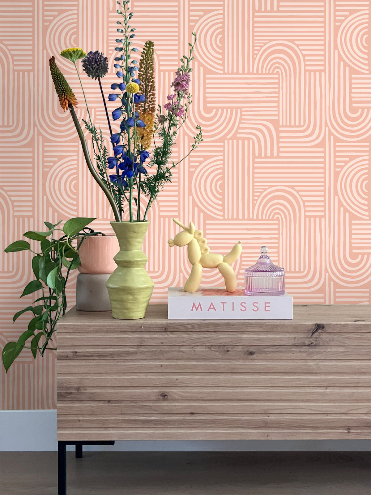 TAPETE 3D-Muster 50 x 900 cm - Pink, Papier (50/900cm) - ESTAhome