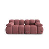 MODULARES-SOFA Bellis aus Samt rosa 2 Sitzplätze - Pink, Textil (94/63/188cm) - Micadoni