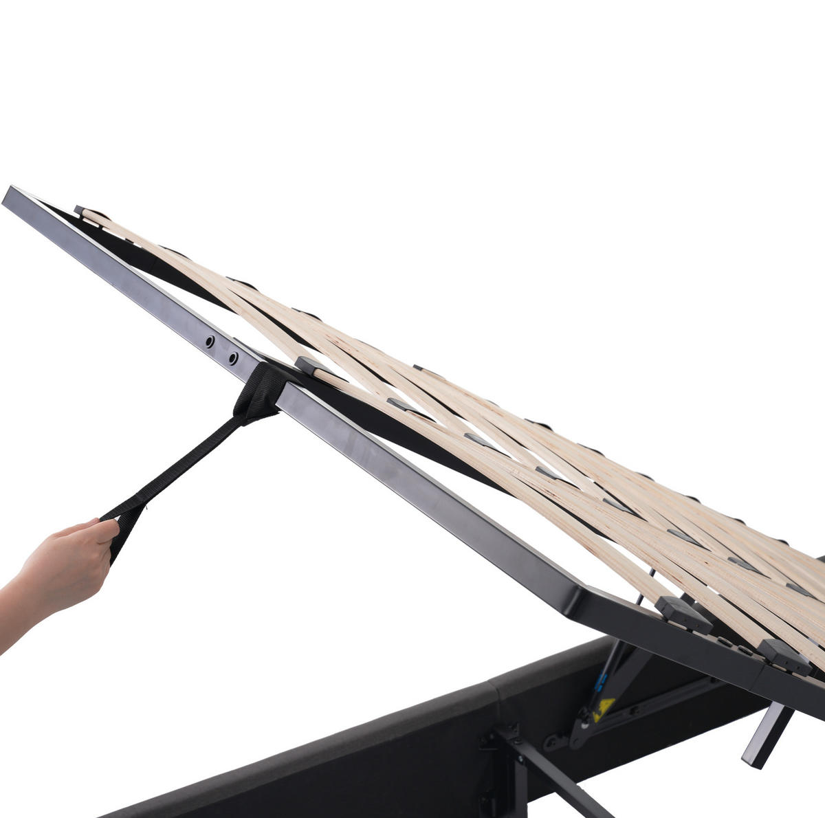 POLSTERBETT aus Leinen 160x200 cm Grau mit Bettkasten, LED-Beleuchtung und USB-Anschlüssen - Grau, Textil (160/200cm) - IVMEU