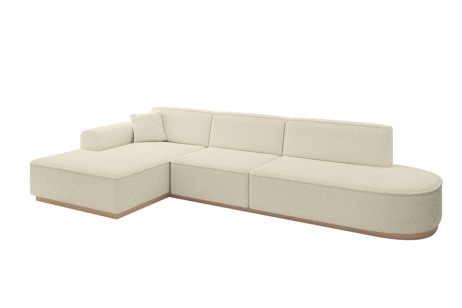Altdecor Ecksofa Hellbraun 327x165 cm