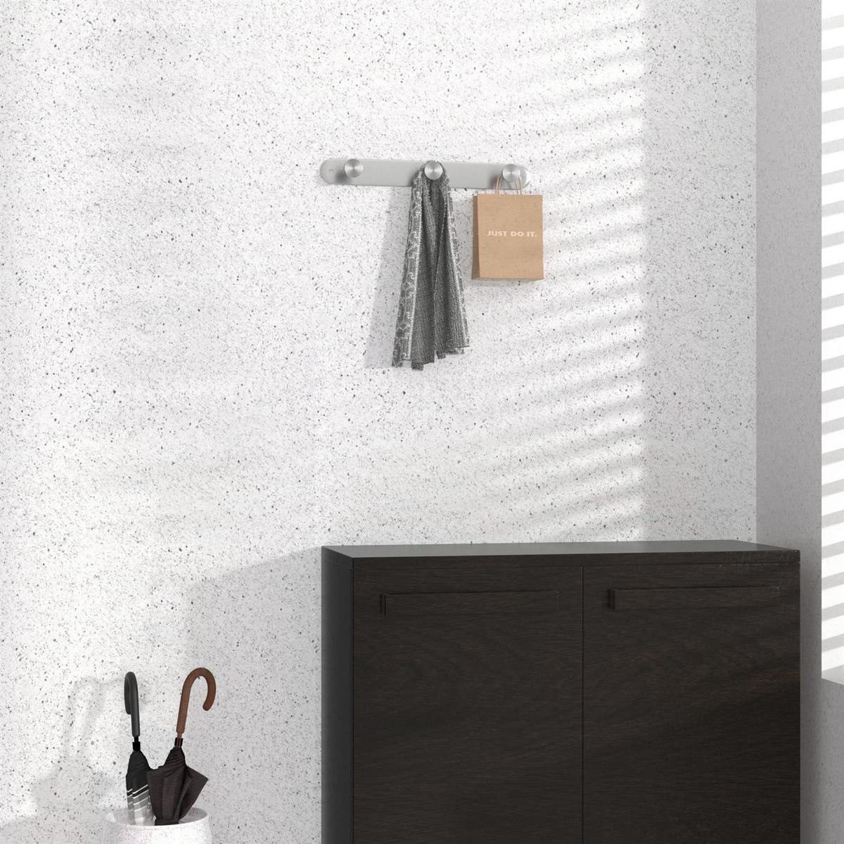 GARDEROBENLEISTE 22/2.55/2.55 cm - Silberfarben, Metall (2.55/2.55/22cm) - Intirilife