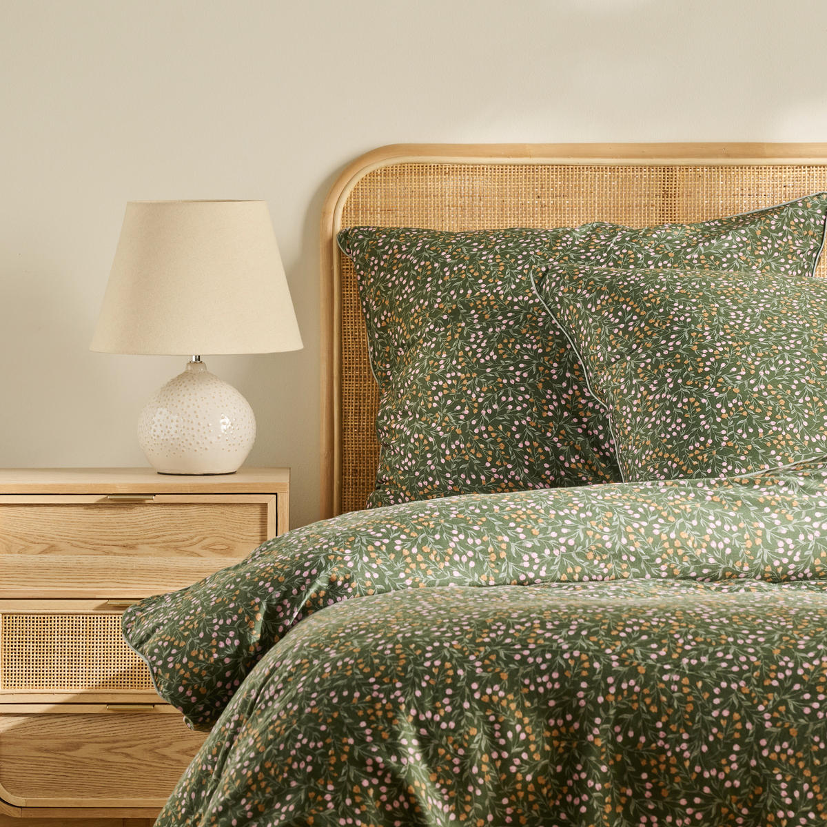 BETTWÄSCHE Crisenta - Dunkelgrün, Textil (200/220cm) - home&you