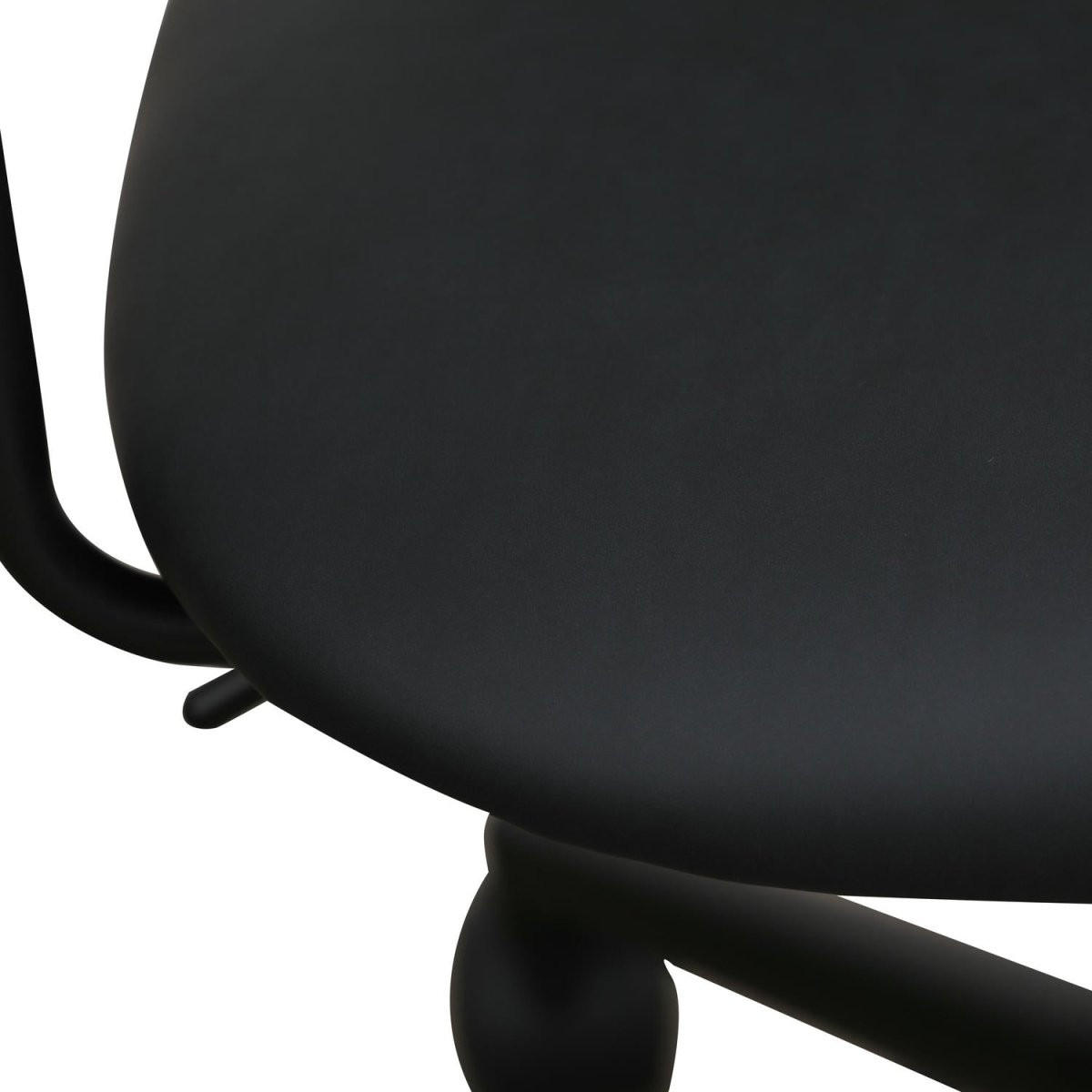 DREHSTUHL höhenverstellbar in Kunstleder Schwarz - Schwarz, Textil/Metall (54/71/57cm) - Furnhouse