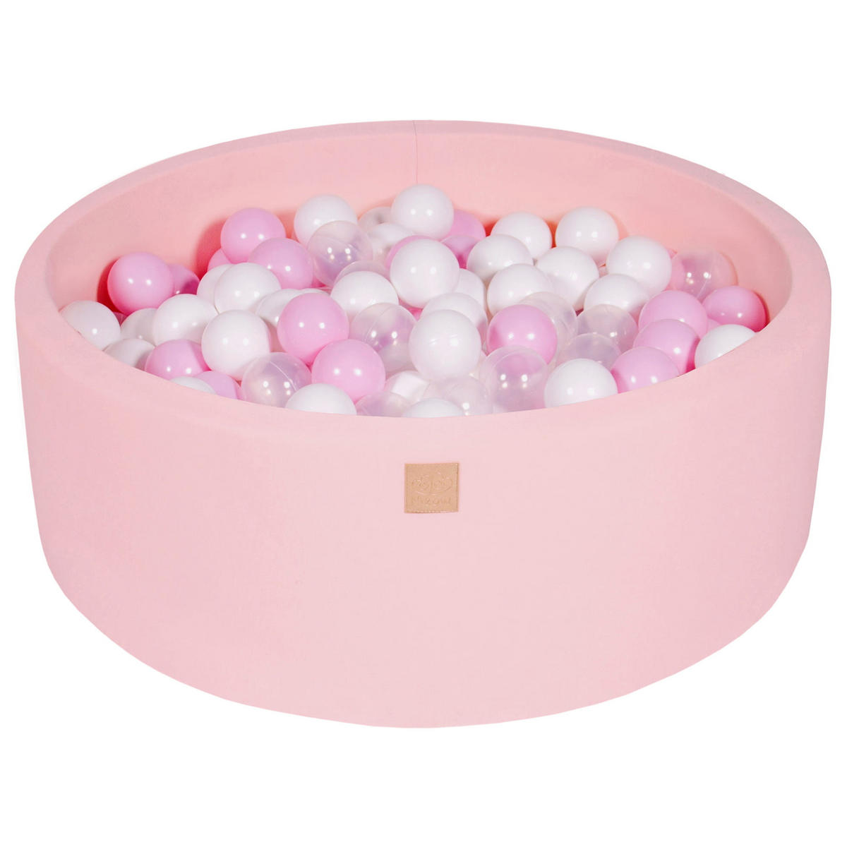 BÄLLEBAD für Kinder, Cotton, Hellrosa - Hellrosa/Transparent, Textil (90/90/30cm) - MeowBaby