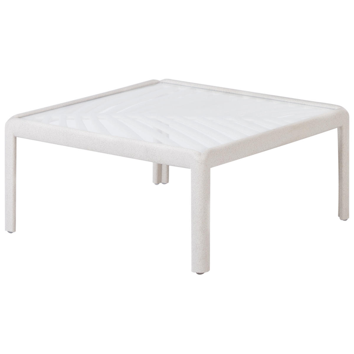 GARTENTISCH Beige Ferretti - Beige, Kunststoff (69/69/32cm) - Beliani