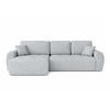 ECKSOFA Mit Schlaffunktion Und Bettkasten L-Form Ivo L, Chenille-Stoff Artico, Cement, Links - Hellgrau, Holz (250/142cm) - Kaiser Möbel