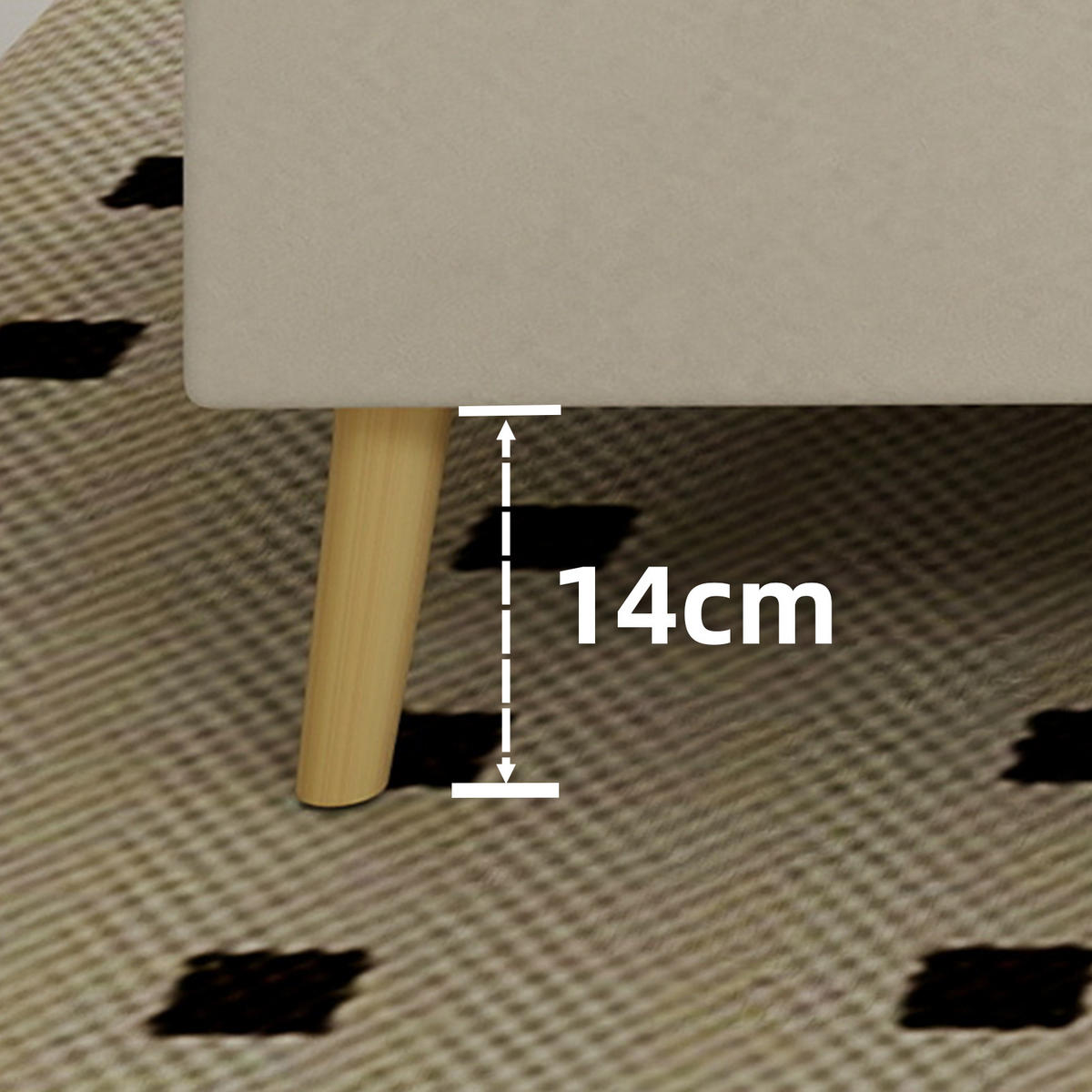 POLSTERBETT 160x200 cm LED Kopfteil beige - Beige, Textil (160/200cm) - Fortuna Lai