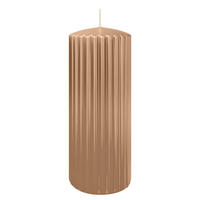 RILLEN KERZEN Caramel 200 x Ø 80 mm, 4 Stück - Beige, Paraffin (8/20/20cm) - Wiedemann Kerzen