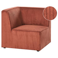 ECKMODUL Cord Goldbraun linksseitig Lemvig - Goldfarben, Textil (83/78/83cm) - Beliani