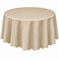 TISCHDECKE 160/400 cm oval Ornamente Creme - Creme, Textil (160/400cm) - TiborTex