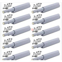 MÖBELGRIFF , 10 Push-to-Open-Magnettürschließer - Silberfarben, Kunststoff (1/1.45/12.4cm) - BELZ