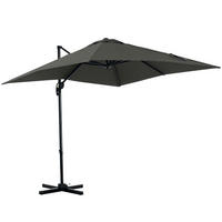 AMPELSCHIRM Grau 245/245/245 cm neigbar - Grau, Metall (245/245cm) - PANGIVO